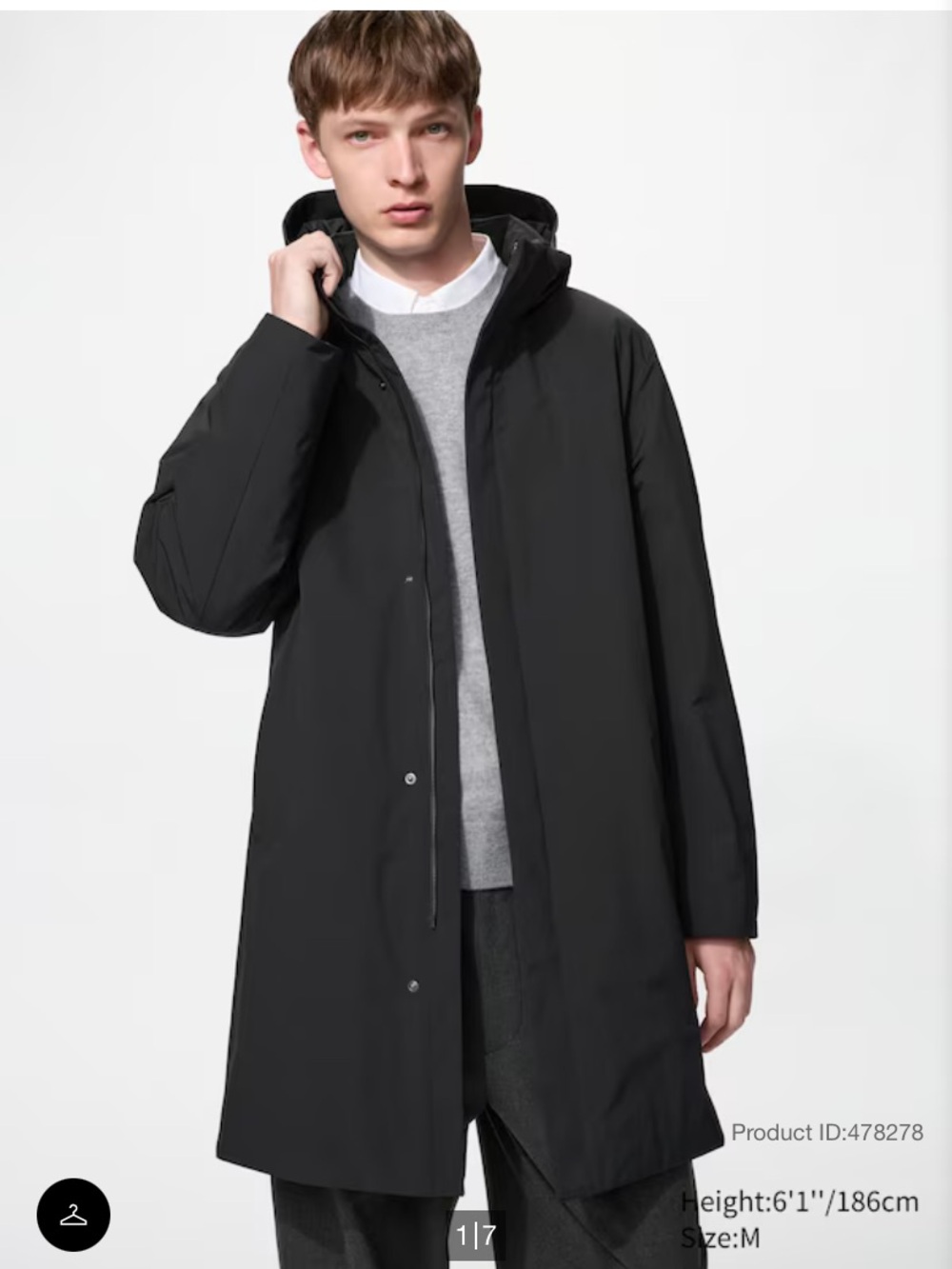Uniqlo Hybrid Down Coat Olive Hooded Jacket